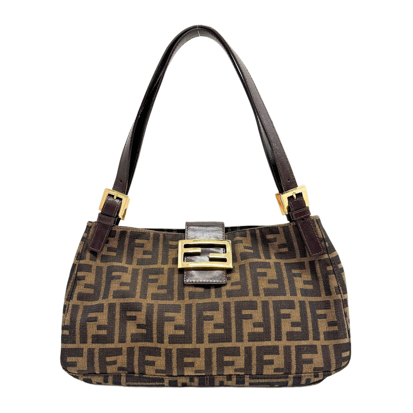 Brown Zucca Canvas Shoulder Bag