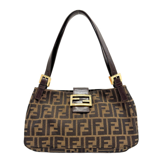Brown Zucca Canvas Shoulder Bag