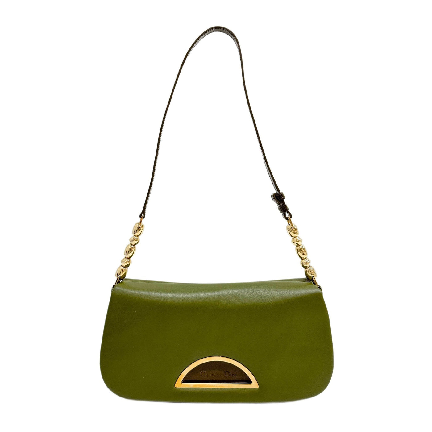 Malice Pearl Forest Green Leather Shoulder Bag