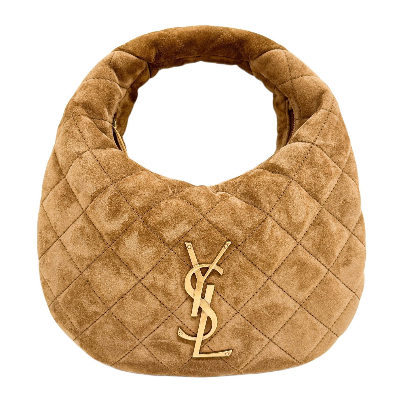 Icarino Light Brown Suede Hand Bag