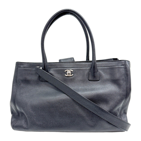 Executive 2012 Cerf Black Leather Two Way Tote Bag