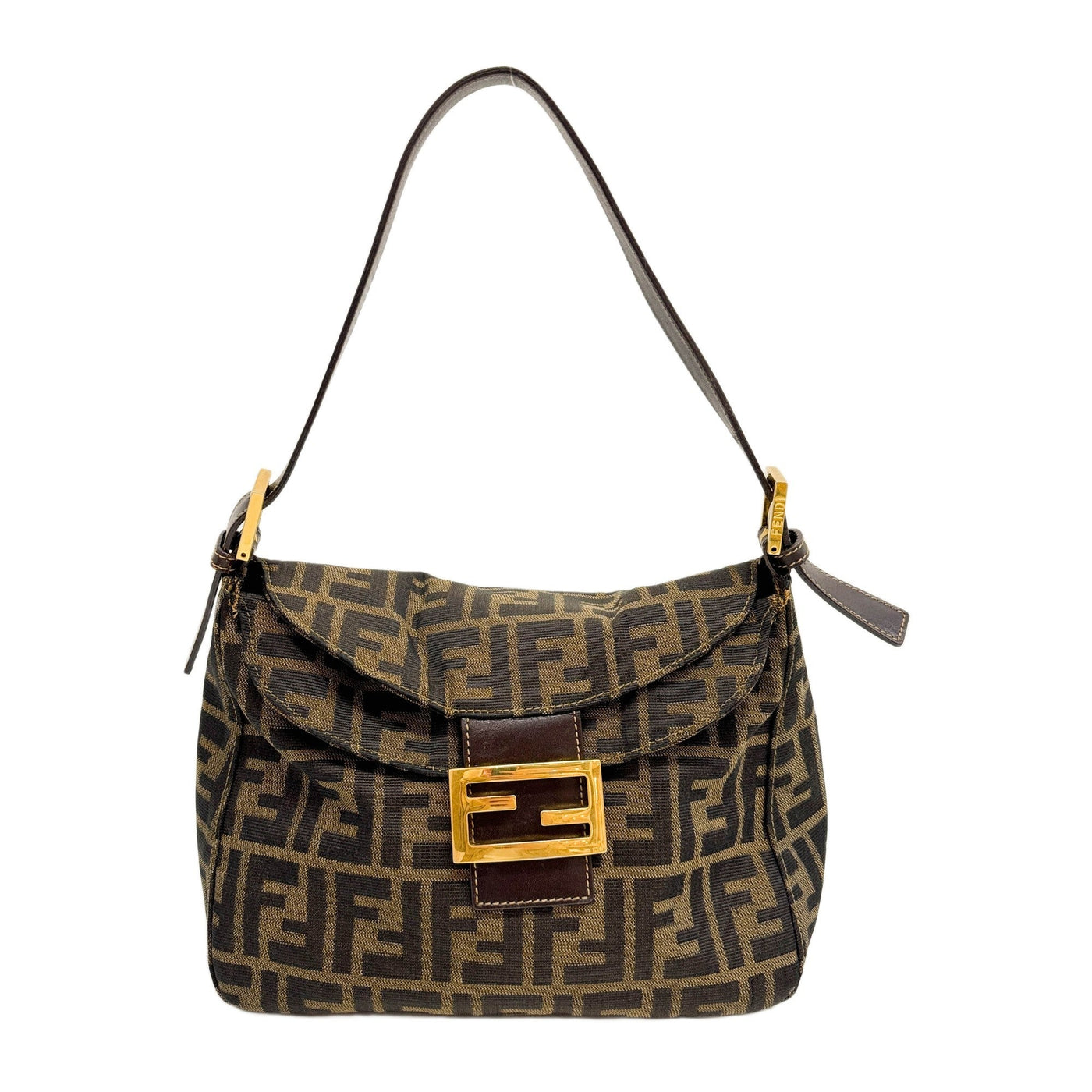 Brown Zucca Canvas Shoulder Bag