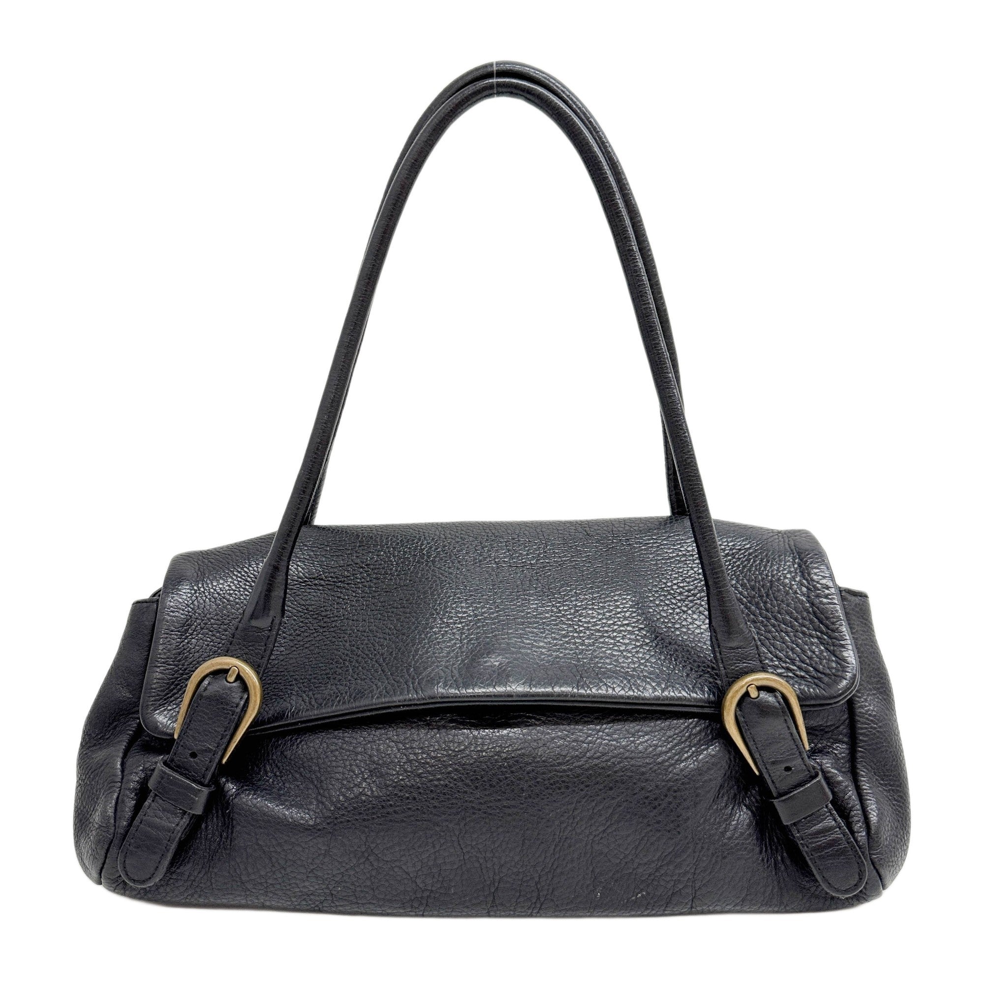 Black Leather Shoulder Bag