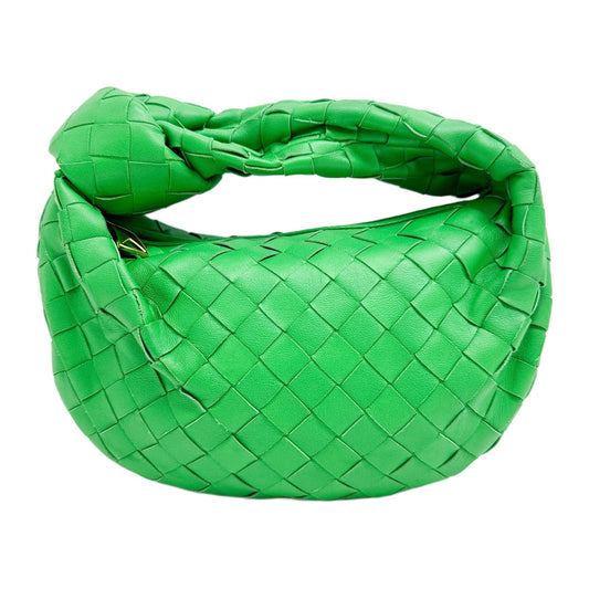 Mini Jodie Intrecciato Green Leather Hand Bag