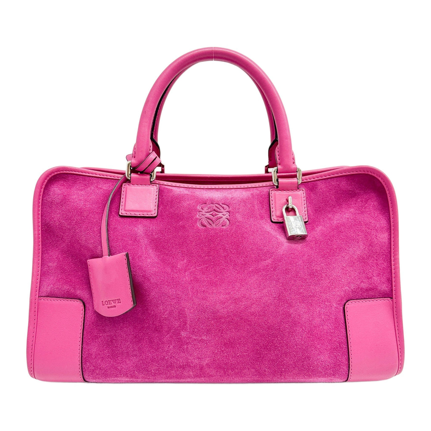 Amazona Pink Suede Hand Bag
