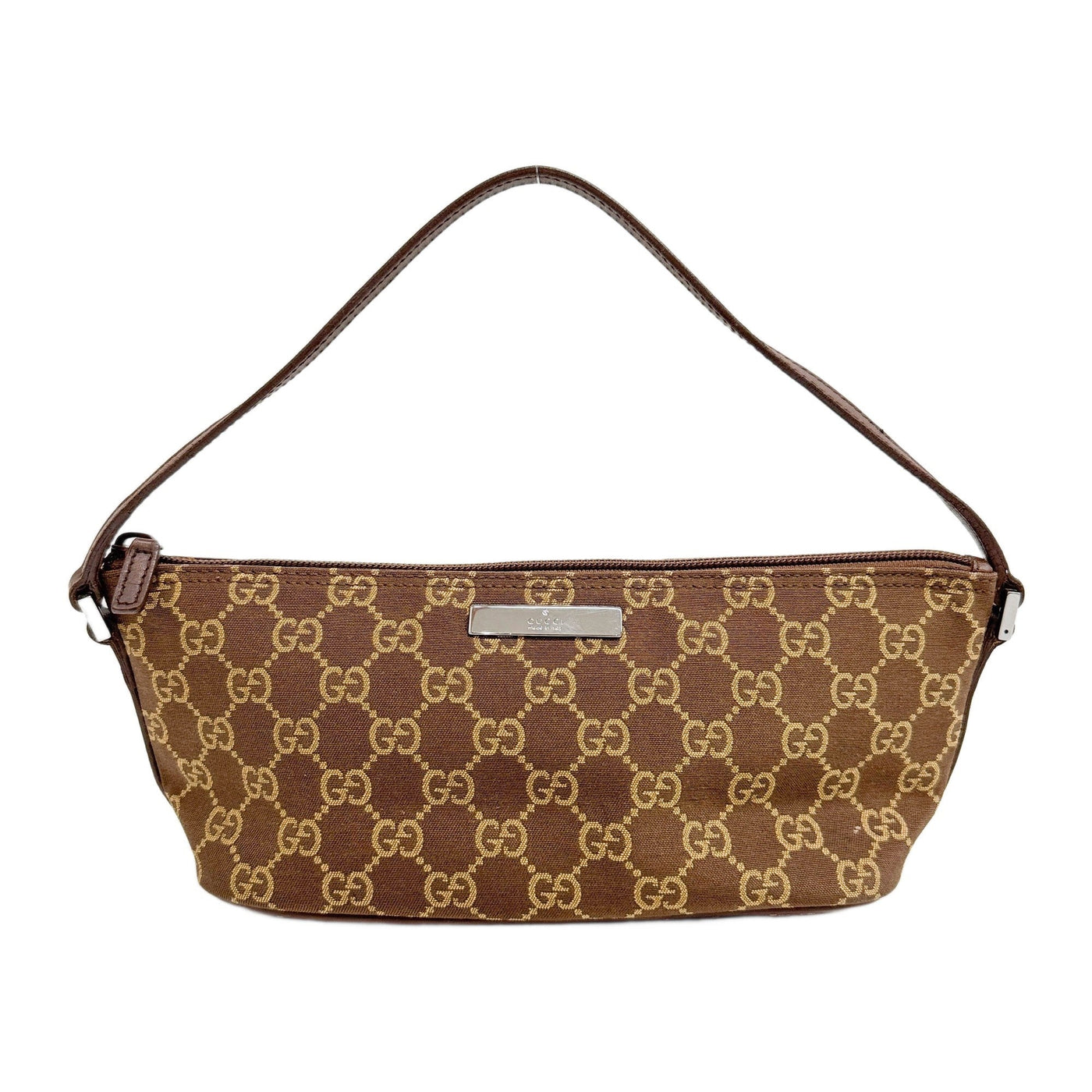 Boat Brown GG Canvas Shoulder Bag
