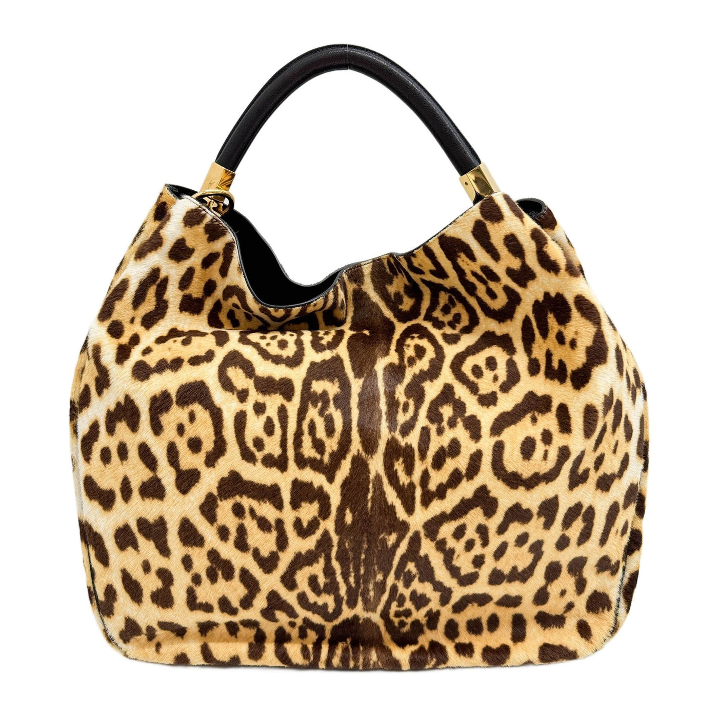 Roady Brown Leopard Print Pony Hair Hand Bag