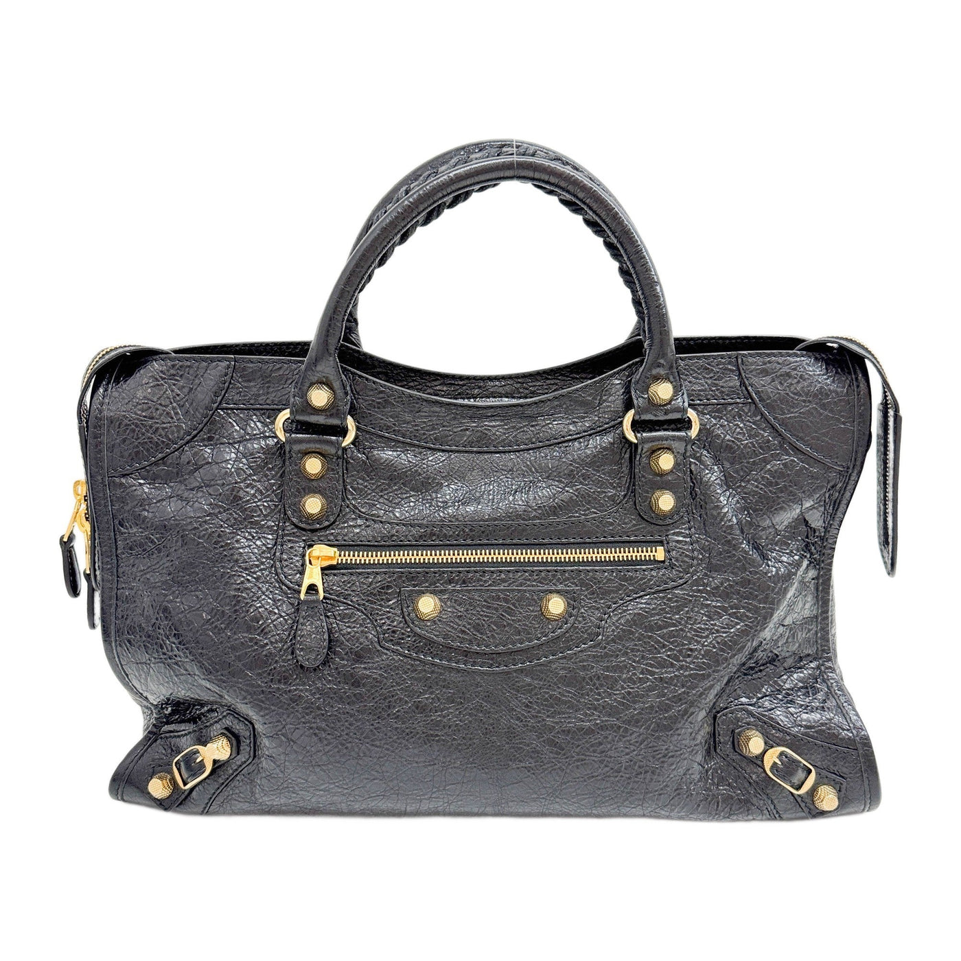 Giant 12 The City Black Leather Two Way Bag