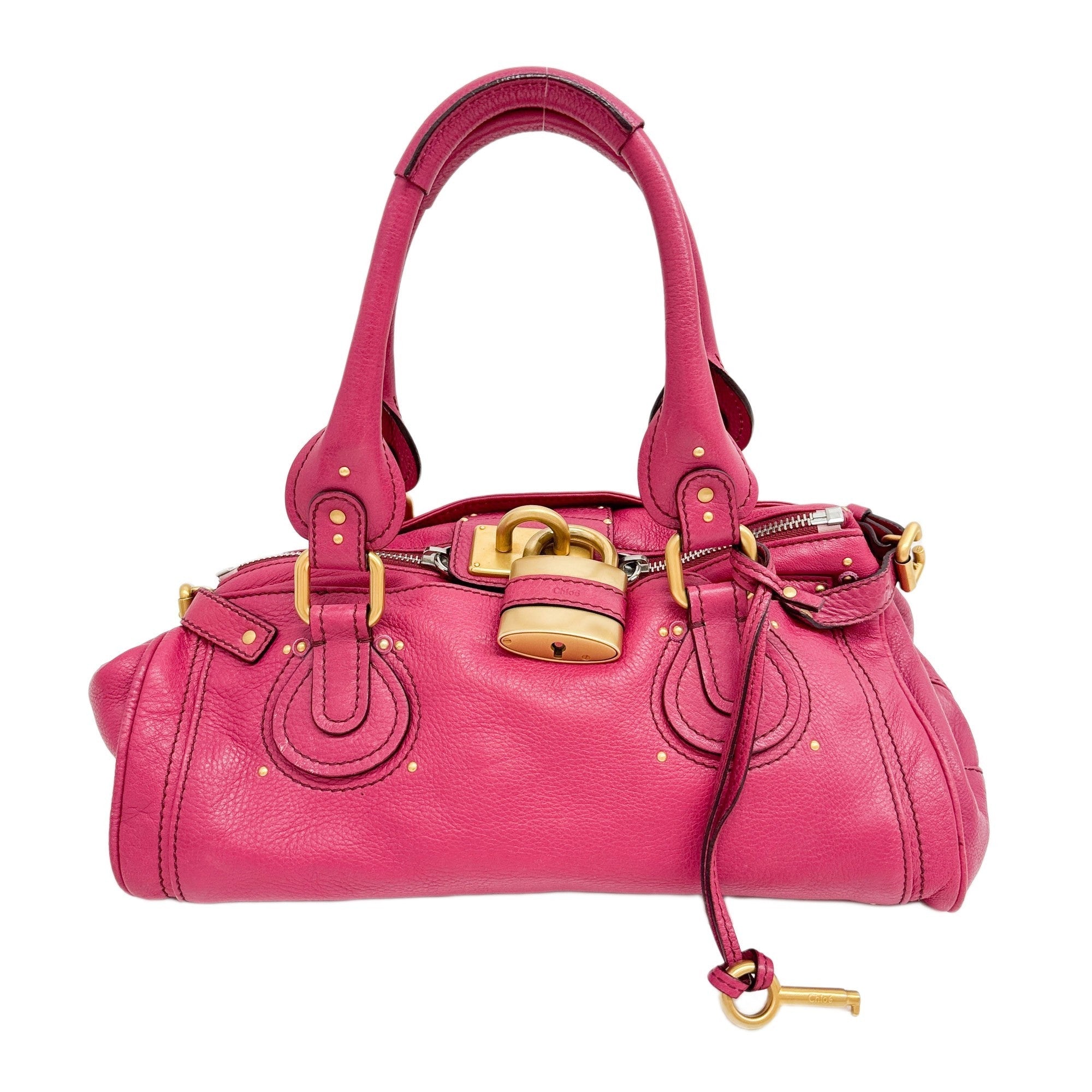 Paddington Pink Leather Shoulder Bag