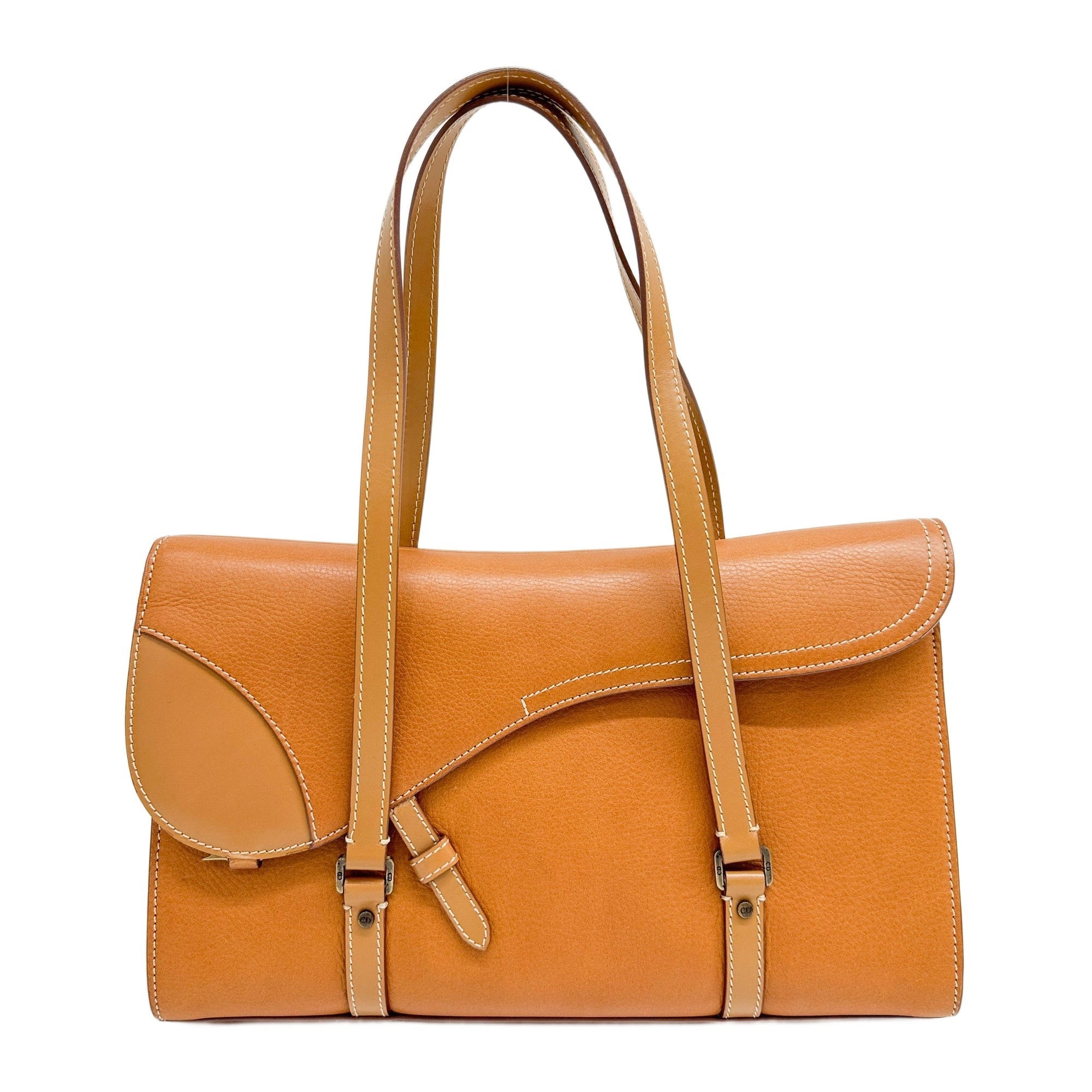 Saddle Brown Leather Shoulder Bag