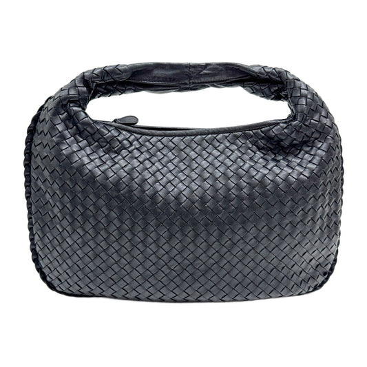 Veneta Intrecciato Black Leather Shoulder Bag