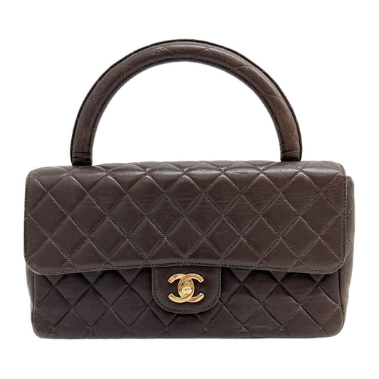 1991-1994 Coco Handle Brown Leather Matelasse Handle Bag