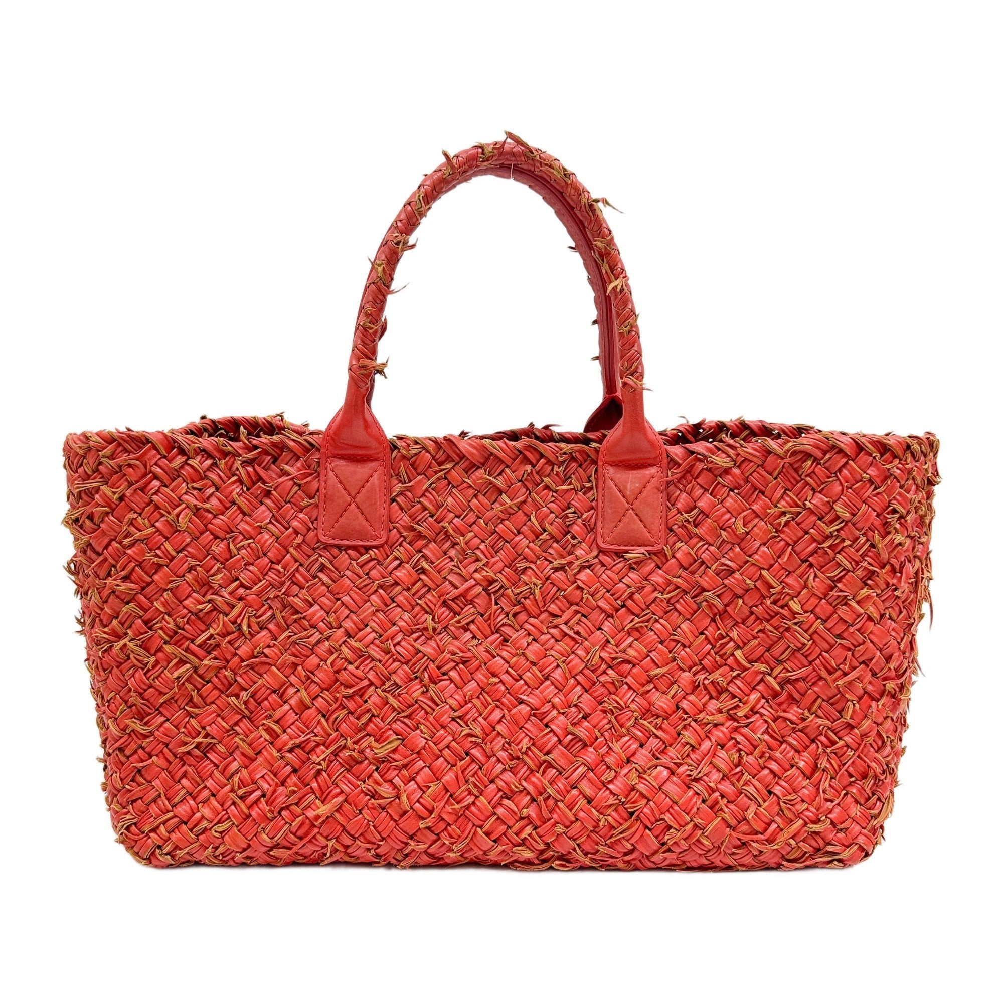Cabat Intrecciato Burnt Orange Leather Tote Bag