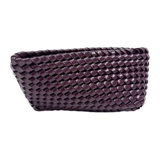 Intrecciato Plum Purple Leather Clutch Bag