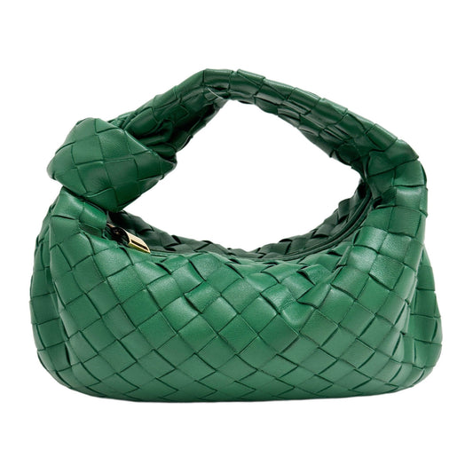 Mini Jodie Dark Green Leather Handle Bag