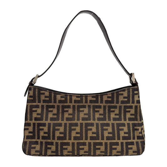 Brown Zucca Canvas Shoulder Bag