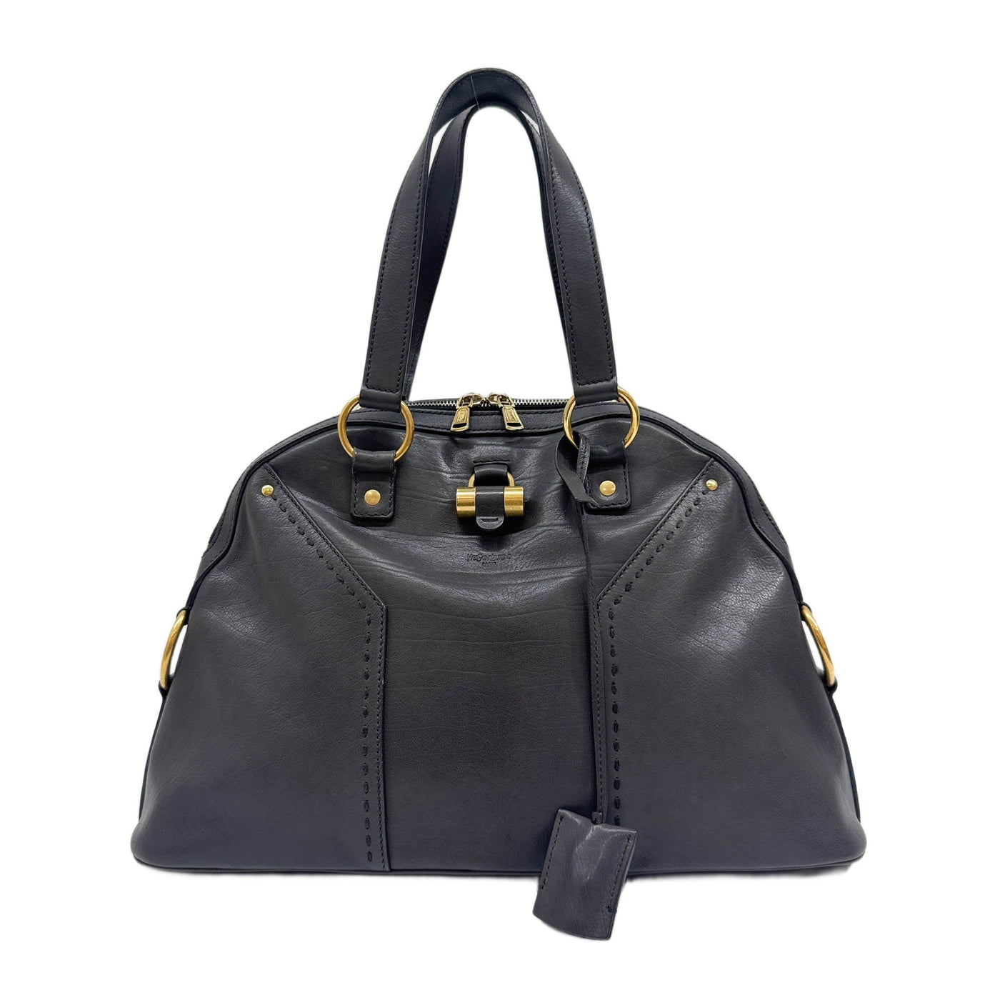 Muse Gray Leather Hand Bag