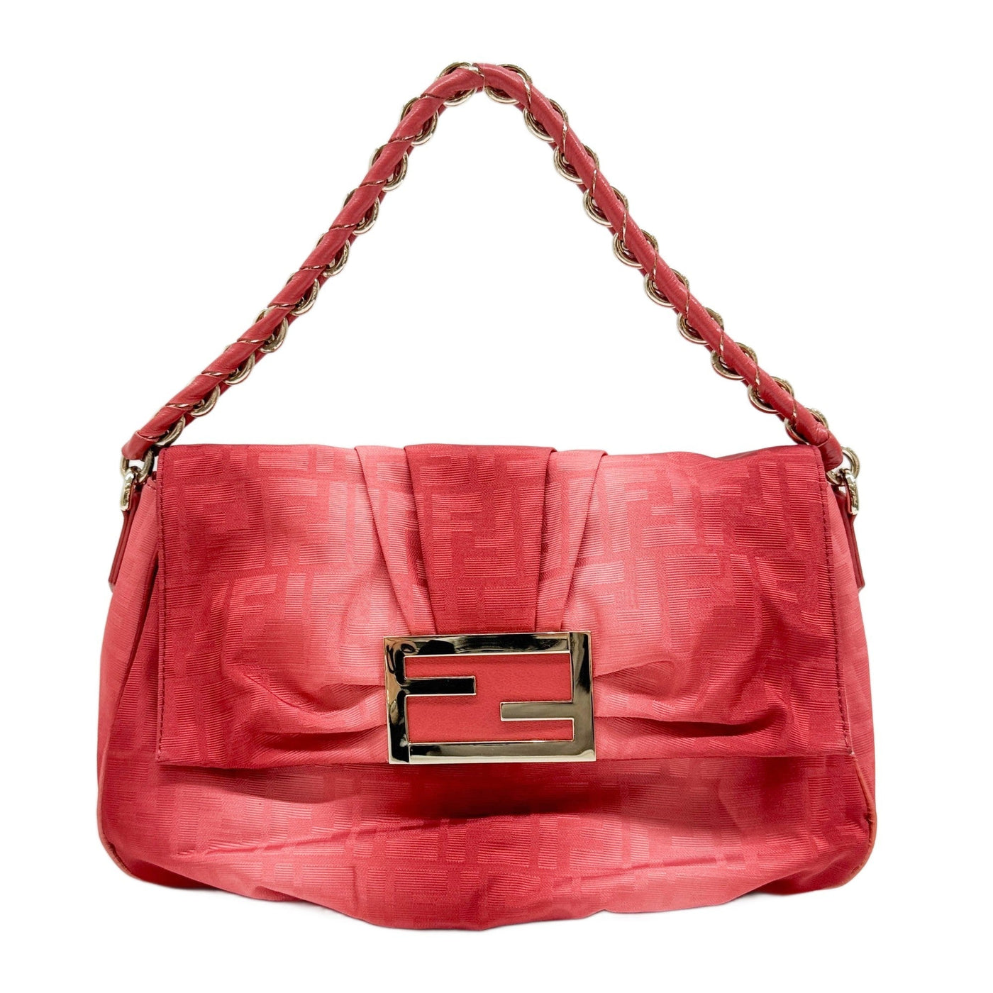 Mia Ombré Rose Pink Zucca Canvas Shoulder Bag