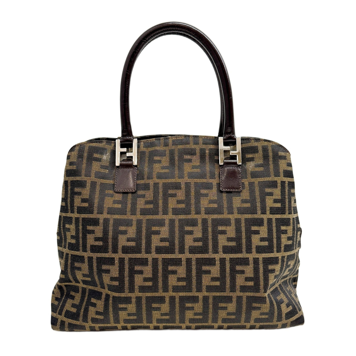 Brown Zucca Canvas Hand Bag