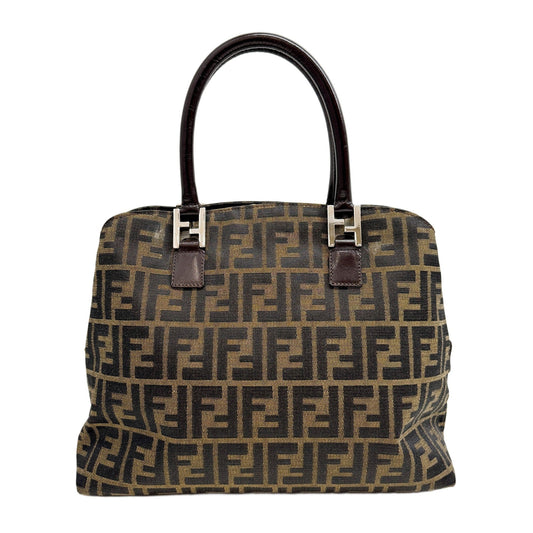 Brown Zucca Canvas Hand Bag