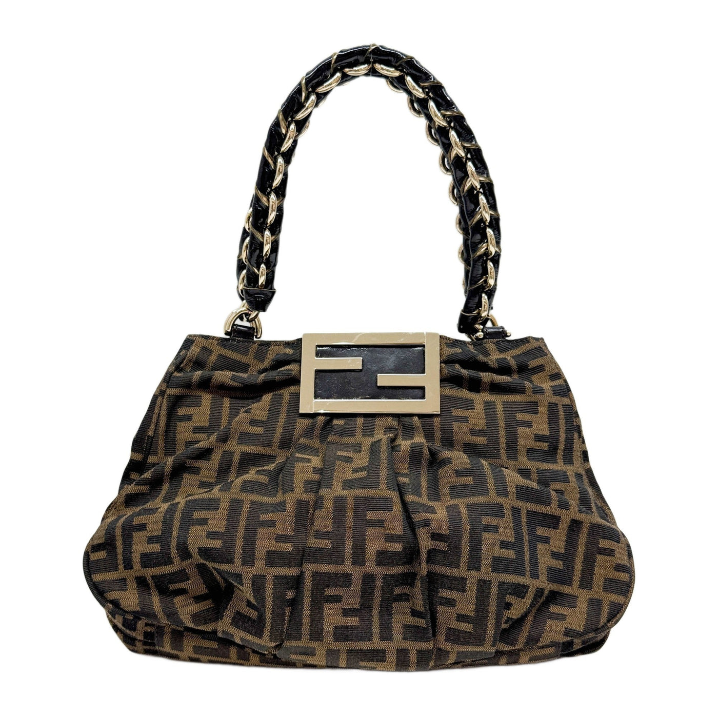 Mia Brown Zucca Canvas Shoulder Bag