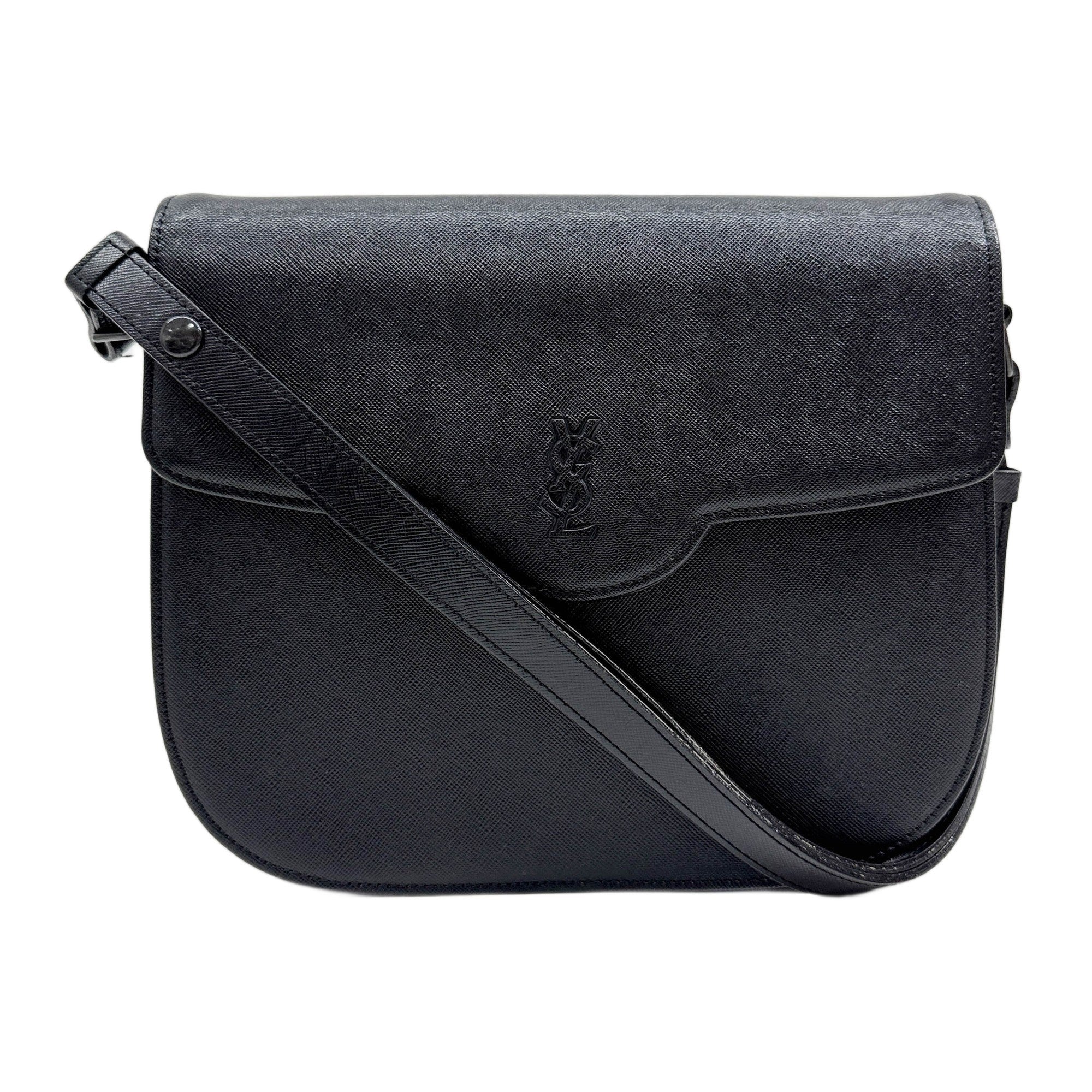 Black Leather Shoulder Bag