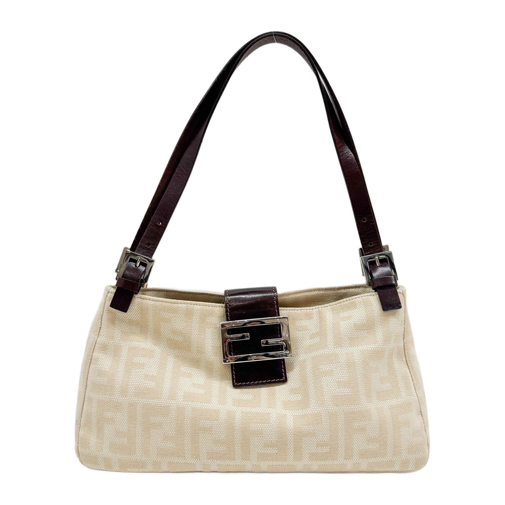 Zucca Beige Canvas Shoulder Bag