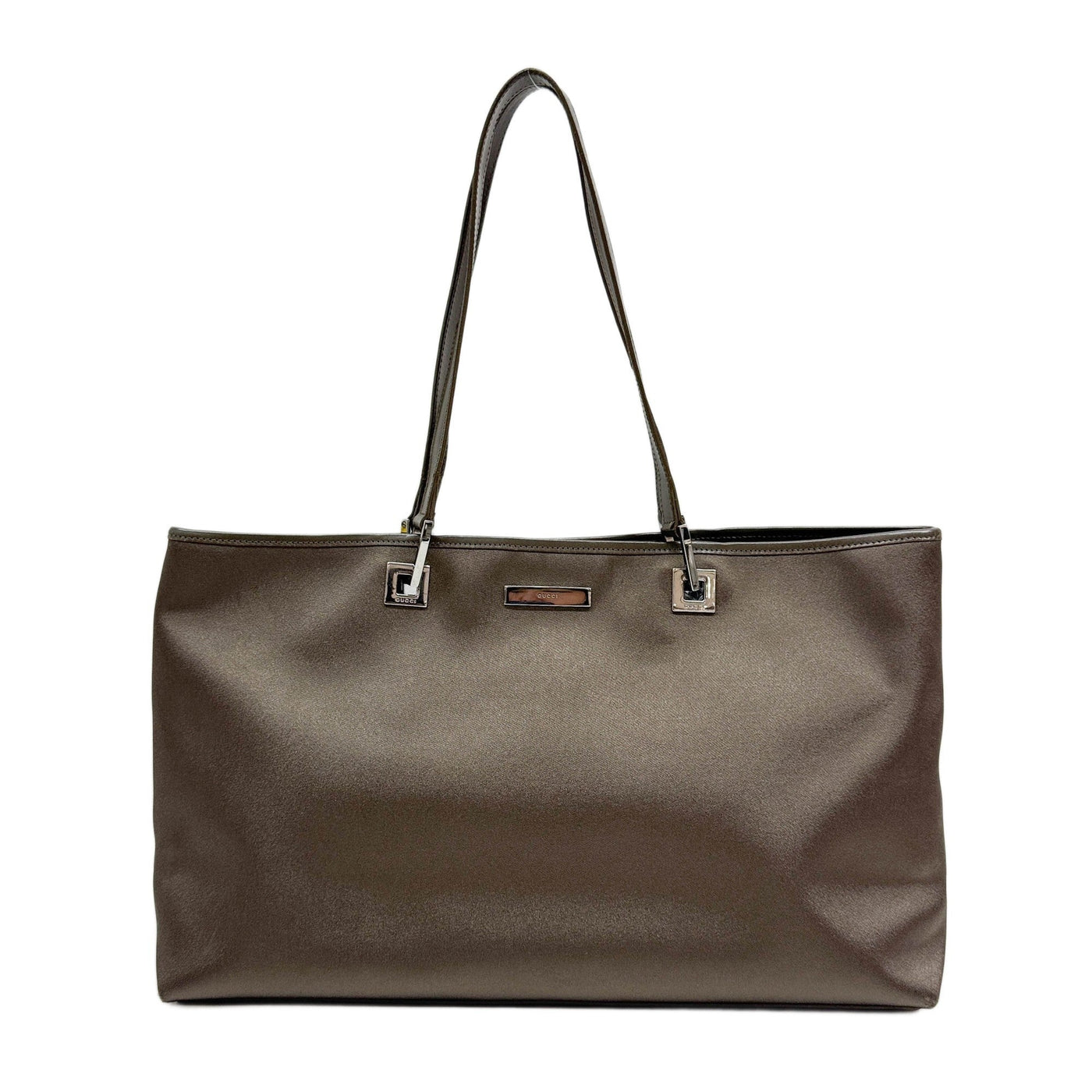 Brown Stain Shoulder Tote Bag