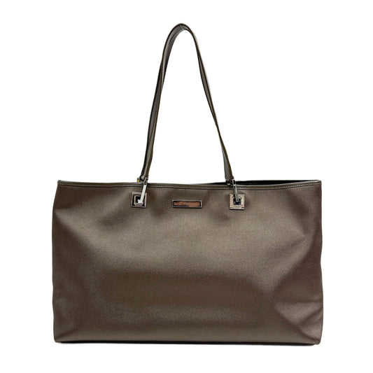 Brown Stain Shoulder Tote Bag