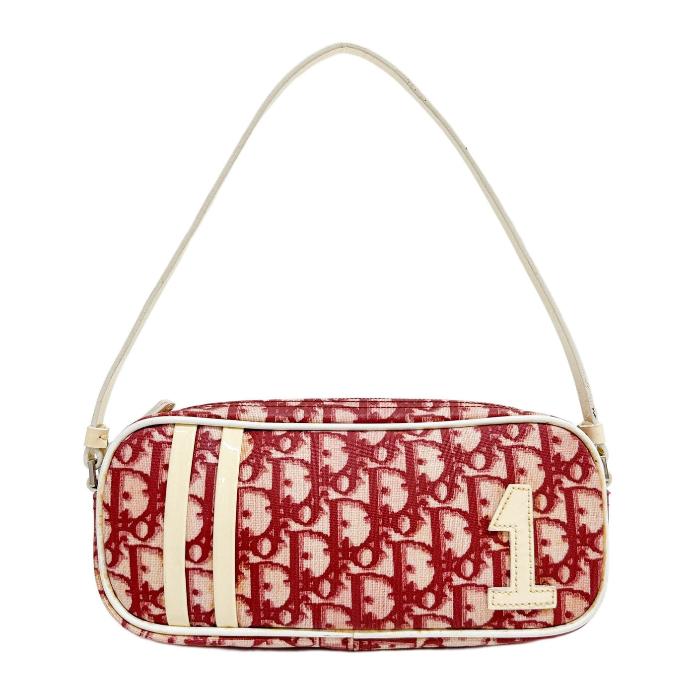 Number Trotter Red Canvas Shoulder Bag