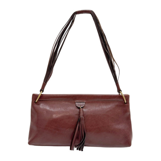 Red Brown Leather Shoulder Bag