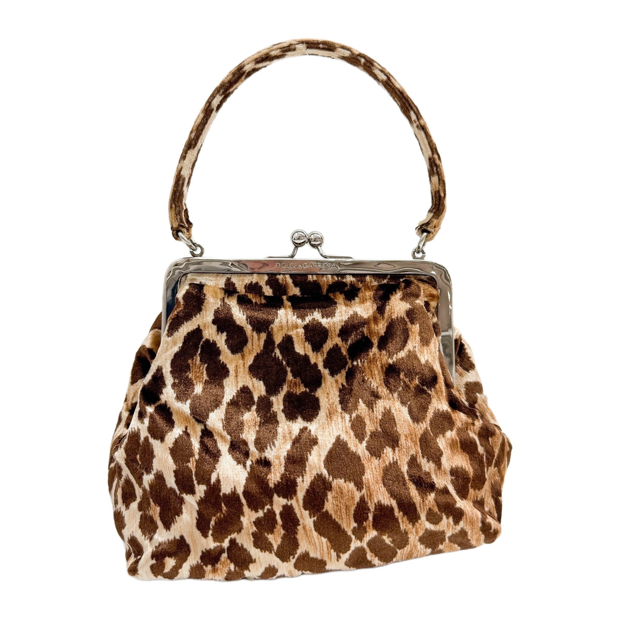 Brown Leopard Print Polyester Hand Bag