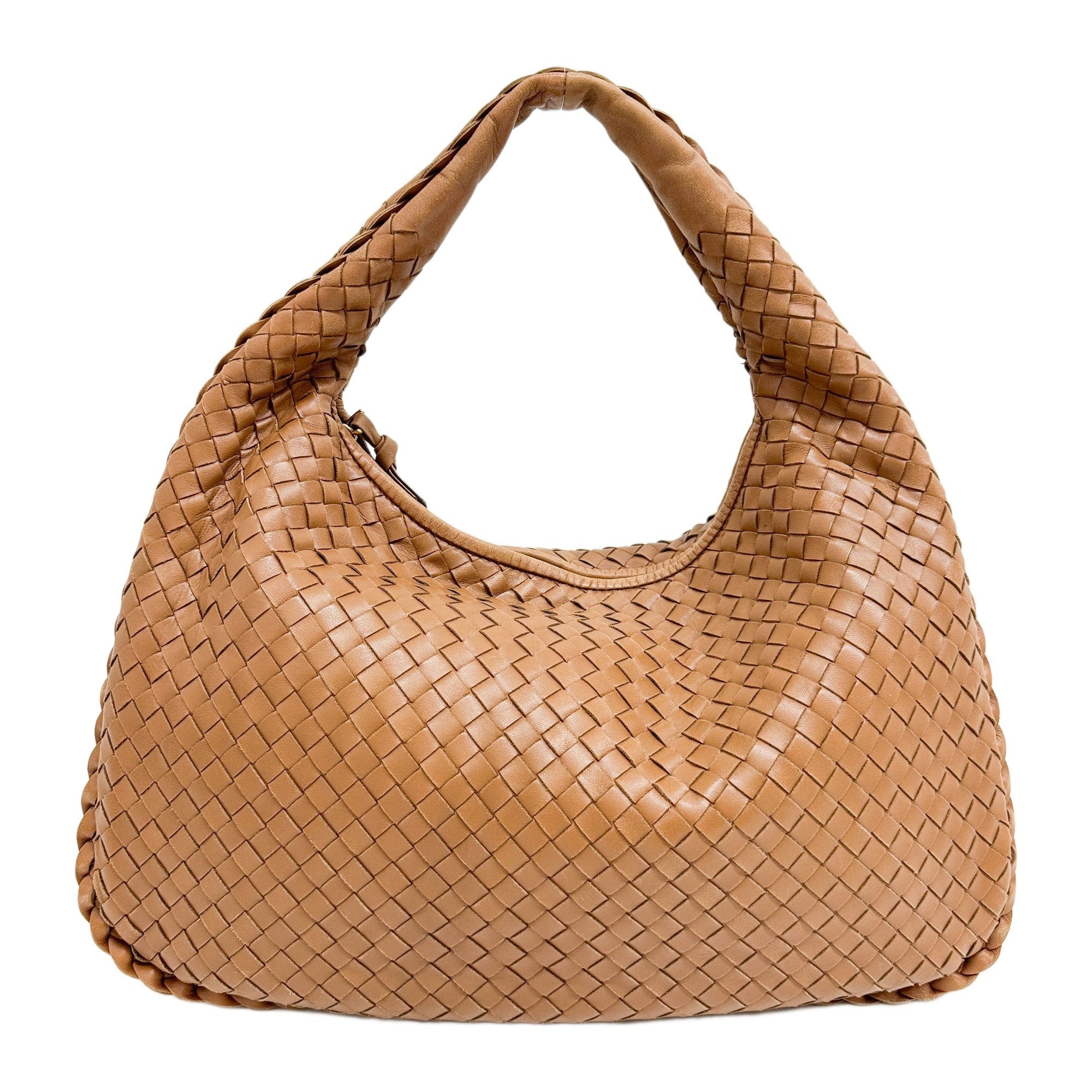 Veneta Intrecciato Brown Leather Shoulder Bag