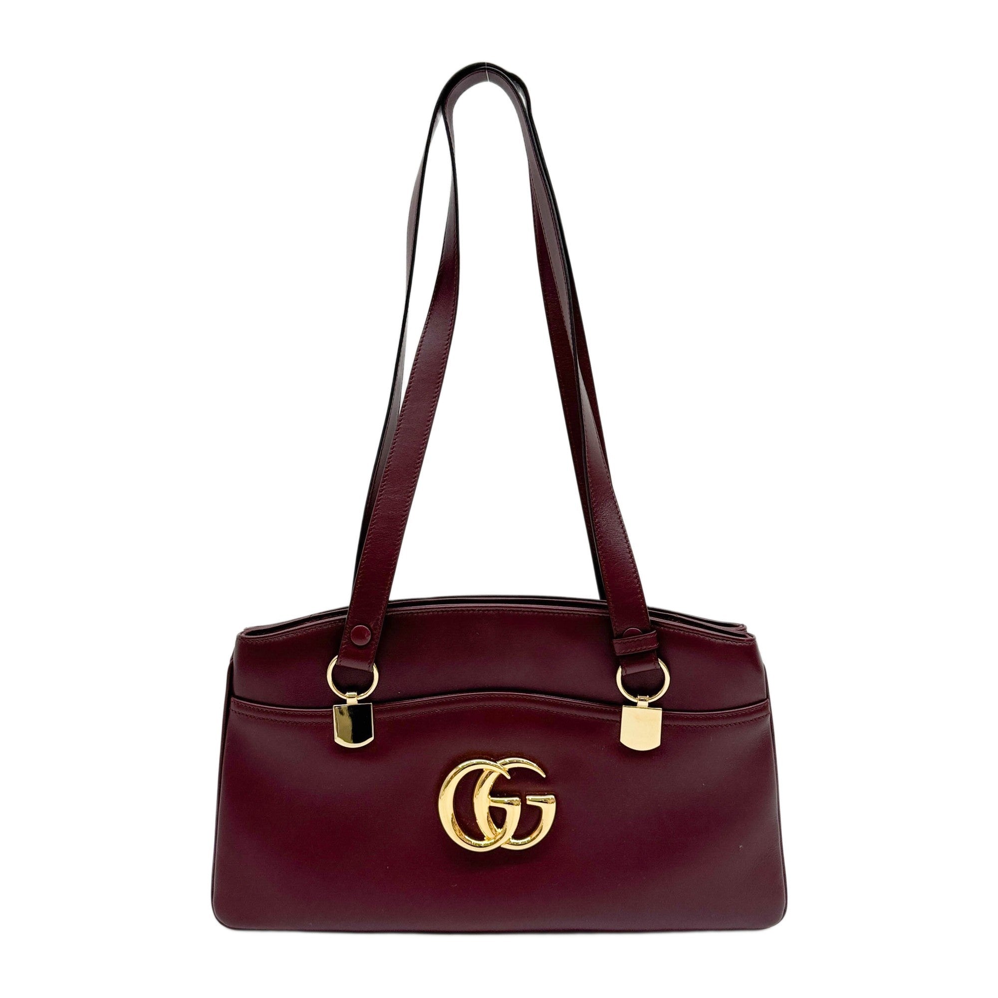 GG Arli Red Leather Shoulder Bag