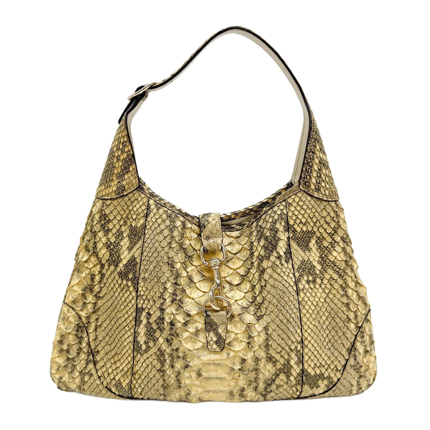 Jackie Yellow Gold Python Shoulder Bag