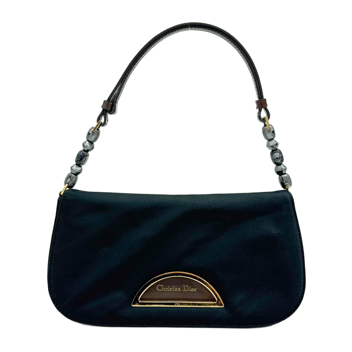 Malice Pearl Black Nylon Shoulder Bag