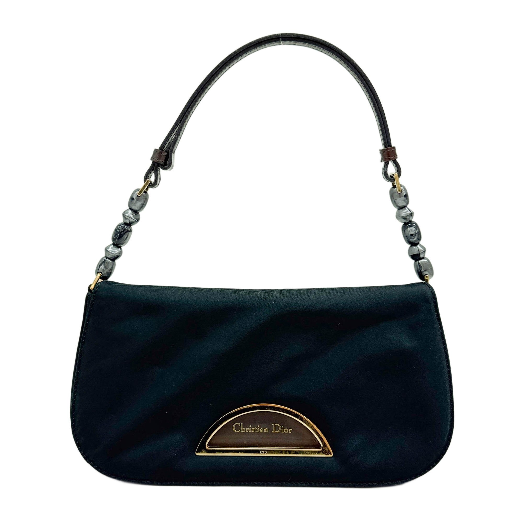 Malice Pearl Black Nylon Shoulder Bag