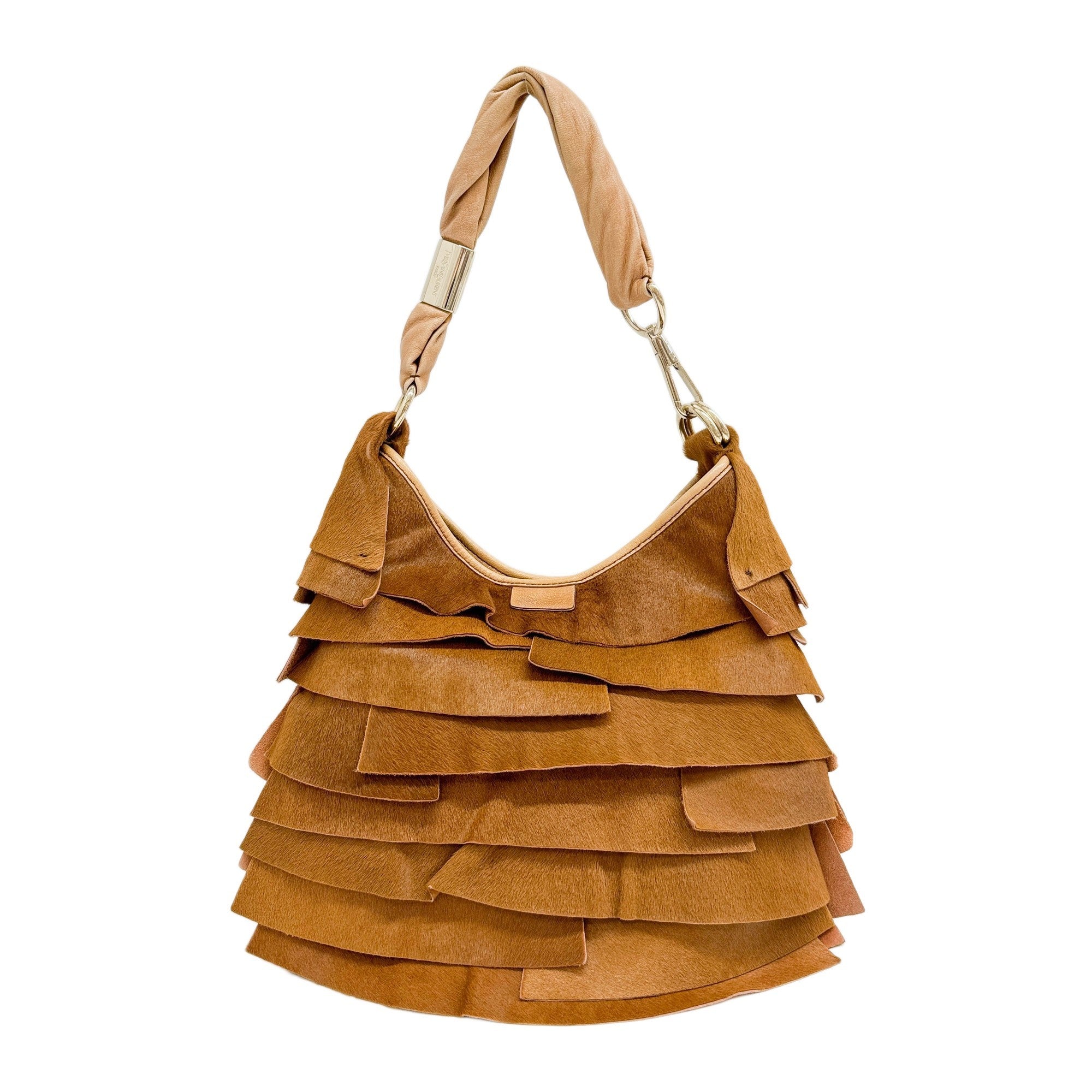 Saint Tropez Brown Pony Hair Shoulder Bag