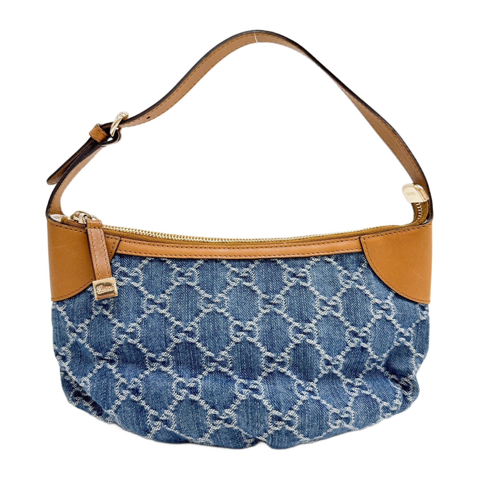 Blue GG Canvas Denim Hand Bag