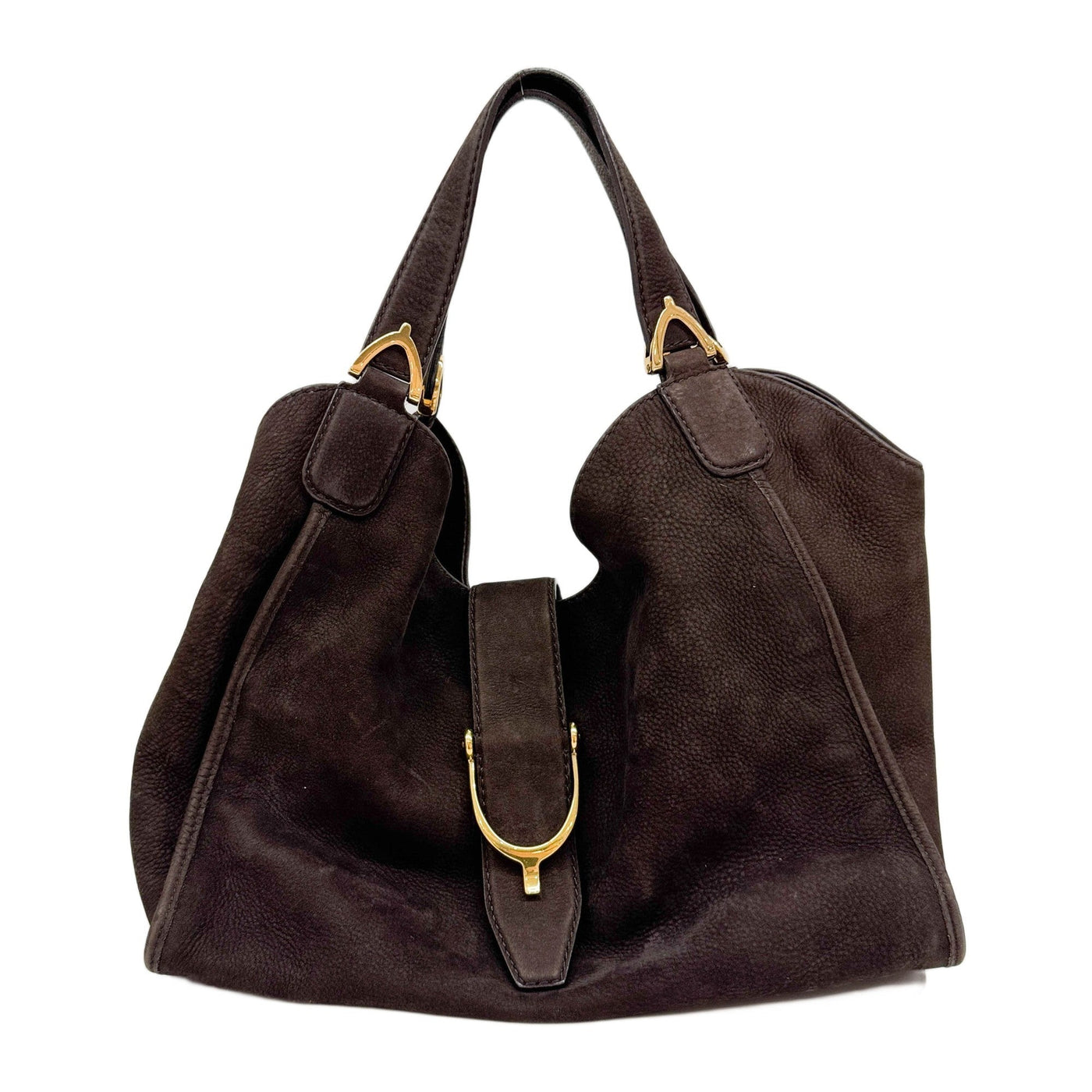 Stirrup Brown Leather Shoulder Bag