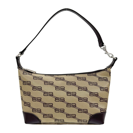 Brown BB Canvas Shoulder Bag