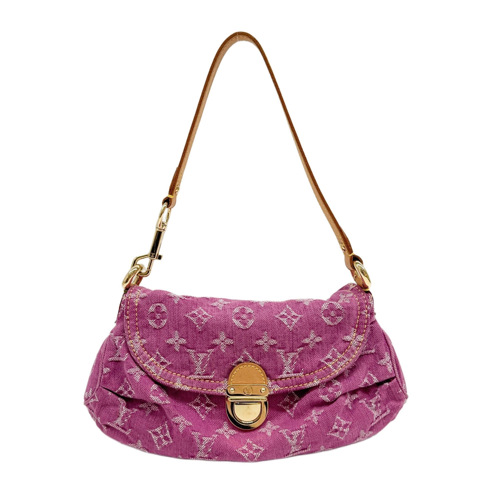 Pleaty Pink Monogram Handle Bag