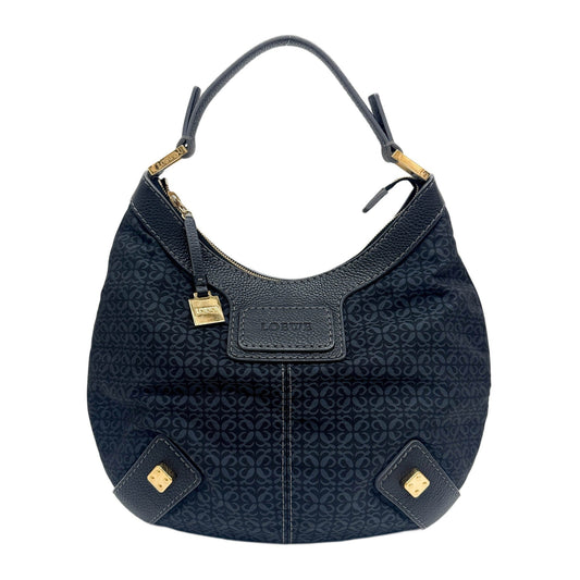 Black Anagram Monogram Canvas Shoulder Hobo Bag