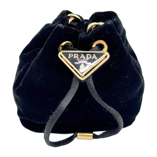 Mini Black Velvet Crossbody Pouch