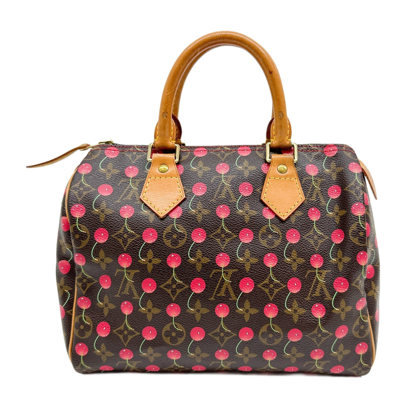 LV x TM Speedy 35 Monogram and Cherry Print Handle Bag