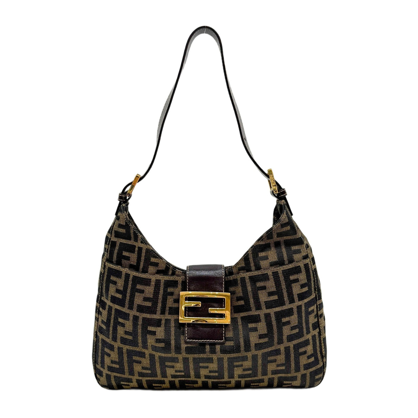 Brown Zucca Canvas Shoulder Bag