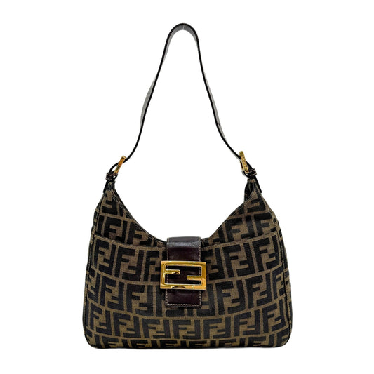 Brown Zucca Canvas Shoulder Bag