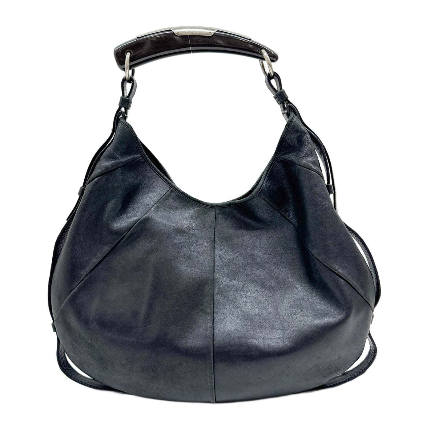 Mombasa Black Leather Shoulder Bag