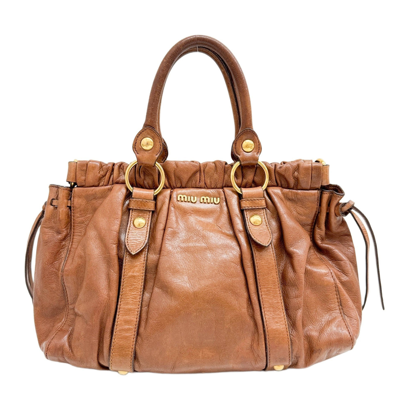 Vitello Brown Leather Two Way Bag