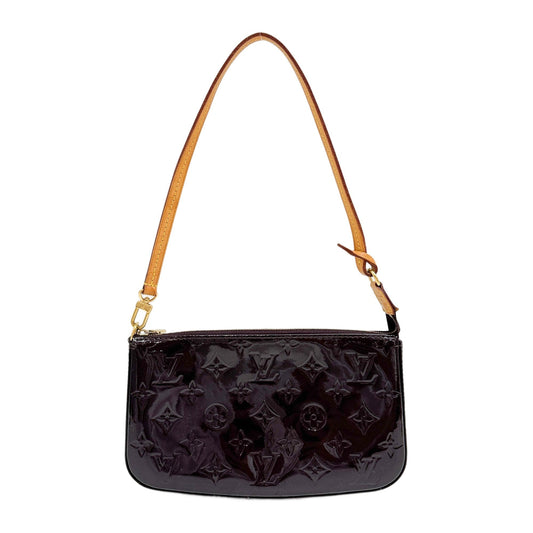 Rosewood Brown Monogram Leather Shoulder Pochette